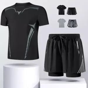 남성 수영복 3종세트 실내수영복 반팔 반바지 상하복