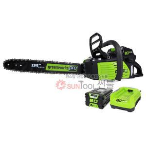 그린웍스충전체인톱 PRO 80V 세트(1팩) 2AH/5AH 18인치 (1팩)