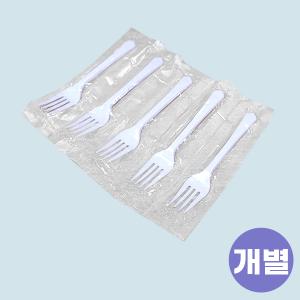 일회용포크 흰색 개별포장 1박스(2000개)