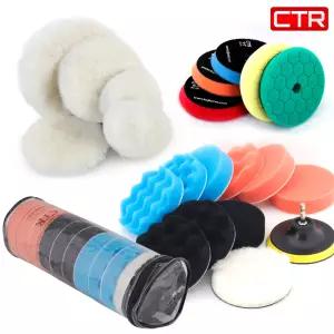 CTR 광택패드 세트 전동 드릴 자동차 차량용 3인치 4인치 5인치 6인치 광택기 폼 패드 양모 흠집 제거 카 세척 12종 세트 휠 폴리싱 왁스 도포 유막 제거 세차용품