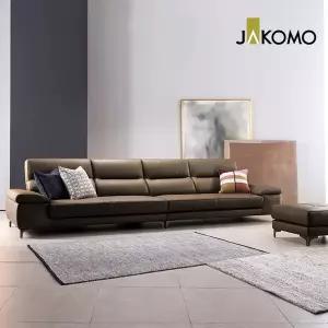 [자코모] 노바 6인 천연면피 소가죽 소파+스툴