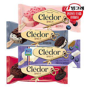[빙그레] 끌레도르 바 4종 24개 /초코/쿠앤크/베리믹스/블루베리