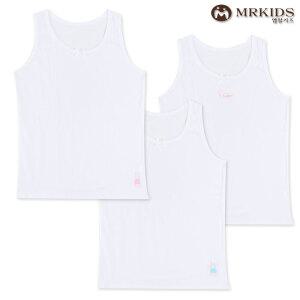 아동 여아 순면 속옷 초등학생 나시런닝 3매 KG-007