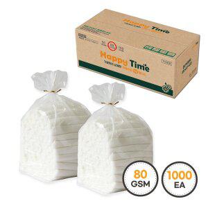 그린위생 업소용 덕용물티슈 해피타임 80g 1000매