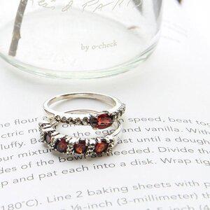 [기타]제이로렌 R0276 프롱셋팅의 1월탄생석 가넷 실버반지