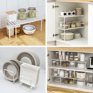 고급형 싱크대 접시 냄비 그릇 후라이팬 정리대 길이조절선반 하부장 정리 싱크인 선반