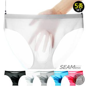 쿨삼각팬티 시원한 5종세트 남자,남성 여름 누드삼각팬티 투명 쿨냉감