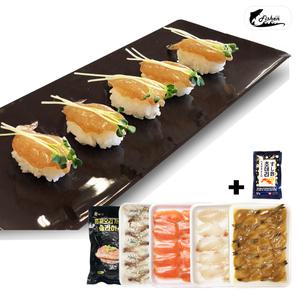 피쉬앤 인기초밥재료 5종세트 +초데리 (초광어 초연어 초간장새우 초탈각새우 초훈제오리)