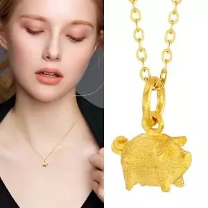[골드퀸즈] 순금 복돼지목걸이 3.75g