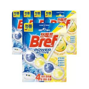 브레프 변기세정제 파워액티브 레몬 1개입 x5개