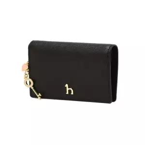 헤지스 핸드백 (HIWA1E184BK) [DEAR PUPPY] 블랙 가죽 큐빅 퍼피로고 참장식 반지갑 HIWA1E184