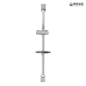 우리수도 국산 SW6400 크롬 사각 슬라이드바 샤워바 걸이 샤워기 거치대 행거용품