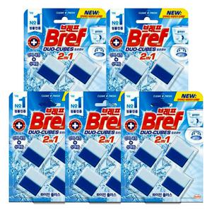 브레프 듀오 큐브 변기세정제 하이진 50g 4p X 5개