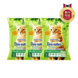 LG 데오토일렛 감자 사막화 Zero 고양이모래 4L 그린티 x 3개