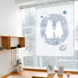 [텐바이텐][모모제작소]숲속연인 북유럽 코튼 가리개커튼 105x140