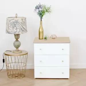 벨르 와이드 3단 우드상판 플라스틱 서랍장 수납 정리함 옷장