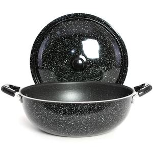 은항균 돌코팅 튀김솥(38cm) 마블코팅 튀김팬 양수 전골 볶음 궁중 냄비