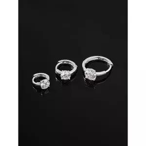 [미니멀피어싱]14K 18K 모이사나이트 다이아 연골 원터치 귀걸이