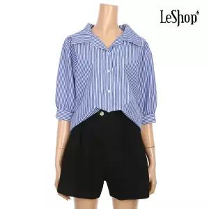 [롯데백화점]르샵 오픈 카라넥 스트라이프 셔츠 (BN4BL008A)