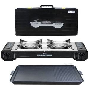 맥스 투버너 휴대용가스렌지 2구 MSD-5800S 캠핑필수품 트윈부르스타 그릴포함