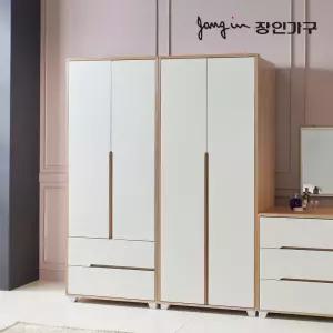 장인가구 시클리 화이트 1600옷장세트(착불)
