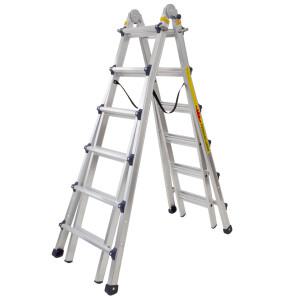 풍산 LS 사다리 6단 접이식 안전 PS-46 A형 전도방지대 알루미늄 산업용 가정 작업