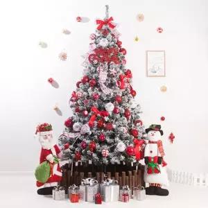 [텐바이텐]크리스마스 스노우 트리 장식 풀세트 디자인리본 210cm 양면