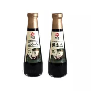 백설 프리미엄 굴소스 350g x 2병 100프로 국산 굴