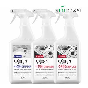 무궁화 오클린 다목적세정제 주방/욕실청소 750ml x3개