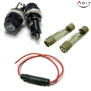 유리관 휴즈 홀더 20/30mm FUSE 도란스 원형 케이스 라인형 HOLDER