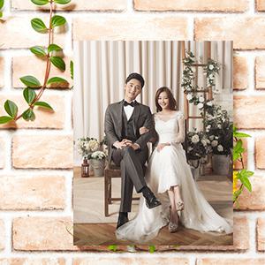 아크릴액자 11x14인치(27x35cm) 11x14액자 프레임 탁상 벽걸이 겸용 웨딩 사진  주문제작 