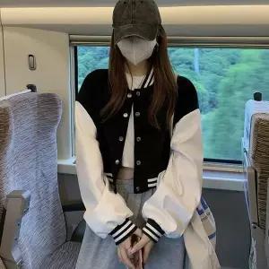 [오노마] ONM 쿨샵 여성 크롭자켓 세미오버핏 야구잠바 트렌디재킷 (S11100193)