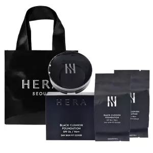 헤라 블랙쿠션 파운데이션 팩트 본품15g +리필15g x2개 +선물용쇼핑백 증 정 21N1바닐라 SPF34