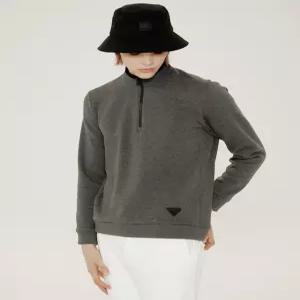 헤지스 골프 24FW [가격인하]차콜그레이 남성 방풍 플리스 반집업 티셔츠 HUTS4D752CG