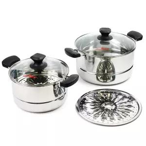 퀸센스 IH 인덕션 겸용 스텐 스탠 곰솥 찜기 찜통 찜판 다용도 냄비 22cm ~ 26cm