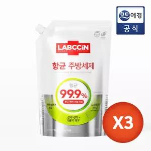 [랩신] 항균 주방세제 라임향 1L (리필) x 3개