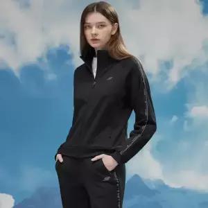 스케쳐스 여성 아이코닉 웜 스트레치 트랙셋업 2종(블랙)