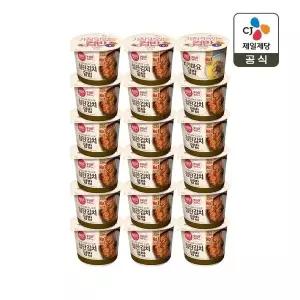 [CJ제일제당][1등 컵밥] 햇반 컵반 철판김치덮밥 254g x17개+치킨마요덮밥 233g x1개