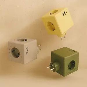 예쁜 디자인 멀티탭 USB C타입 고용량 디지털기기용 전기안전멀티탭 리드선 디자인 멀티콘센트 플러그형