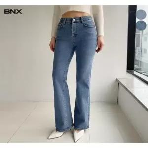 [비엔엑스]여성 속밴딩 스판 부츠컷 데님팬츠
