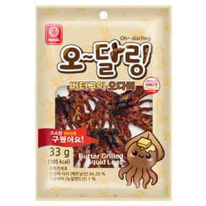 한진식품 오달링 버터구이 오다리 33g 1개