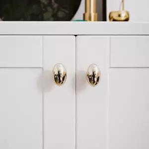 크롬 스틸 가구 서랍 손잡이 타원형 WC85EAD