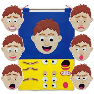 매직캐슬 벽걸이 미스터변덕 차트 얼굴표정 만들기 감정표현 교육 부직포 펠트 챠트 어린이