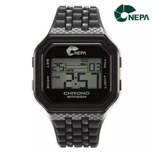 [하프클럽/네파]네파 랩타임 스탑워치 듀얼타임.방수 학생.군인용 레져 스포츠시계 N353_BK