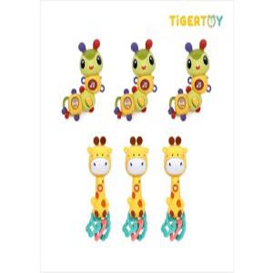 a1) [타이거토이]애벌레3p+기린3p 멜로디 + 소프트교구바구니(대)1개 (