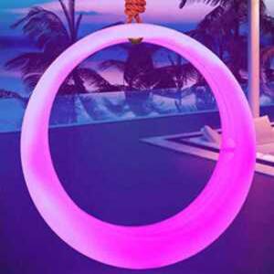 LED 그네 초승달 체어 행잉 야외 캠핑장 라운지 카페