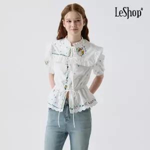 [롯데백화점]르샵 꽃 자수 프릴 블라우스 (BP4BL063A)