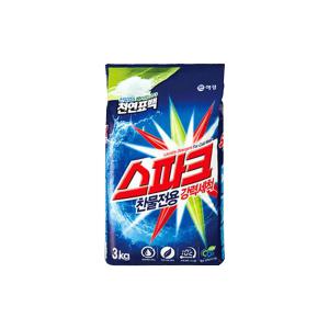 애경 스파크 3kg 세탁세제 가루세제 약알칼리성 강력세척