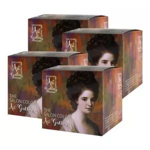 순수 더 살롱 컬러 아트 갤러리 4.64 와인 브라운X4개/염색약 새치커버 셀프