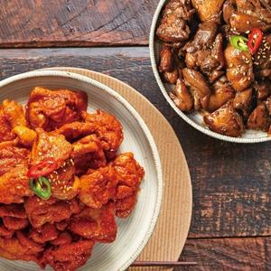 [이푸른] 순살 닭다리살 닭갈비 200g x2팩+찜닭 200g x 2팩